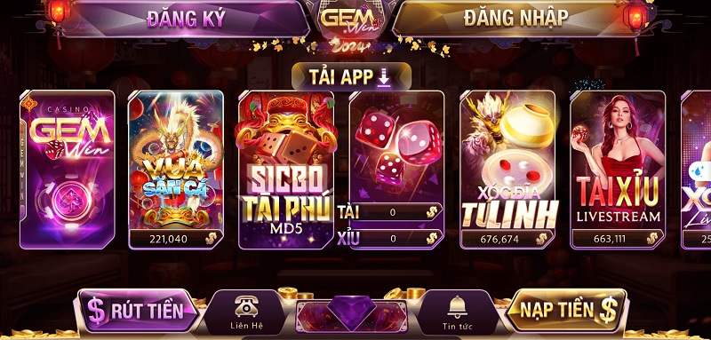 Gemwin - Cổng game đổi thưởng uy t&iacute;n, nhận qu&agrave; khủng